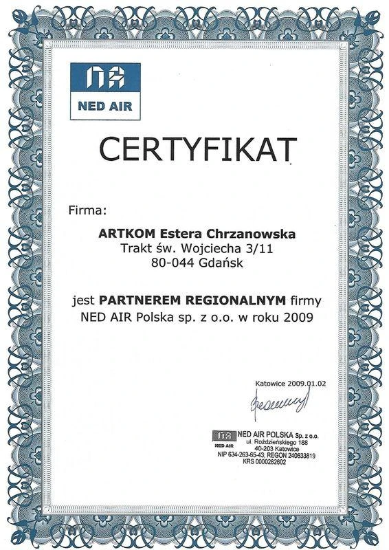 Certyfikat 4 - certyfikat Artkom